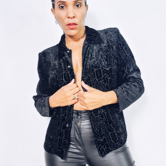 Vintage Jackets & Blazers - Velvet Open Jacket